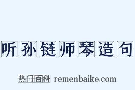 听孙链师琴造句是什么意思的图片